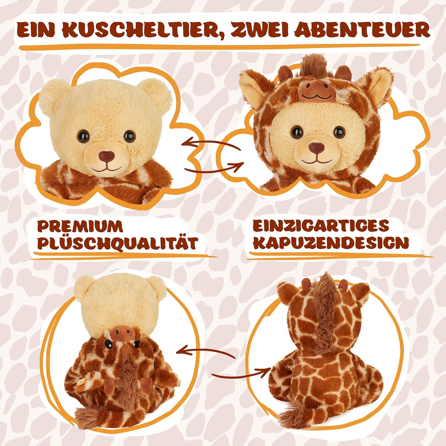 Teddy-Giraffe - BRUBIE im Giraffenkostüm