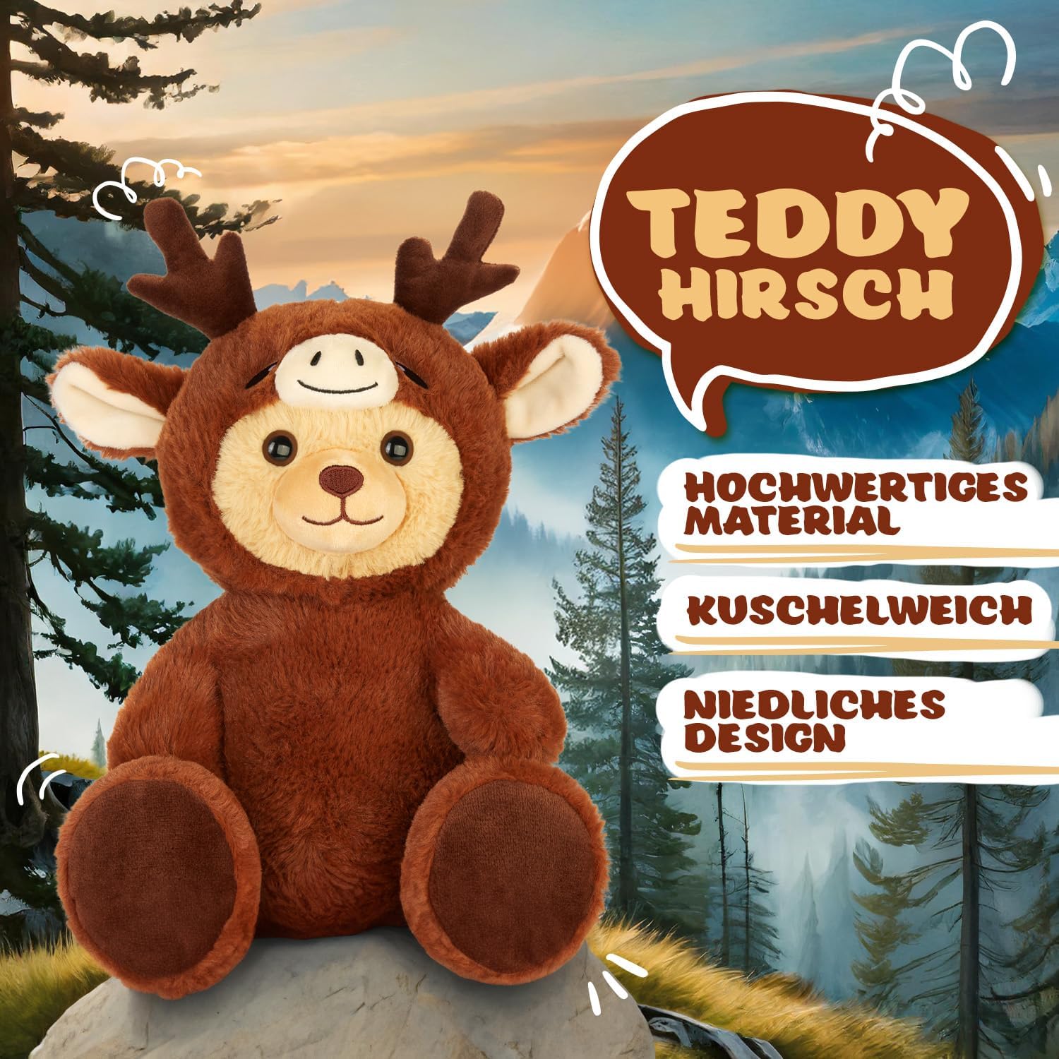 Teddy-Hirsch - BRUBIE im Hirschkostüm