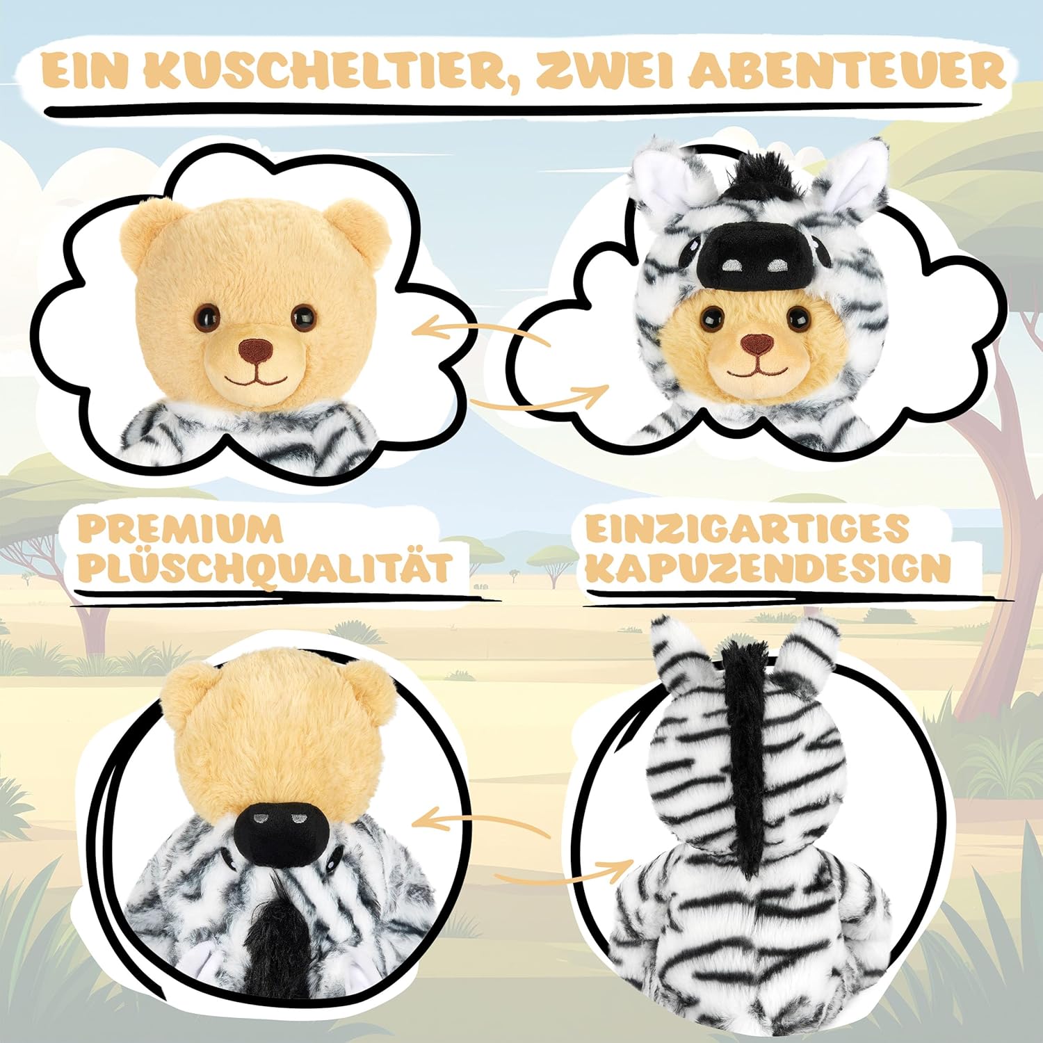Teddy-Zebra - BRUBIE im Zebrakostüm