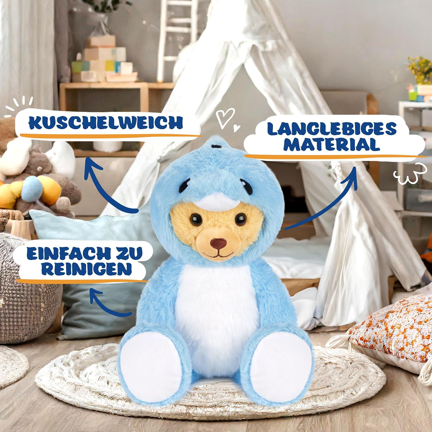 Teddy-Delfin - BRUBIE im Delfinkostüm