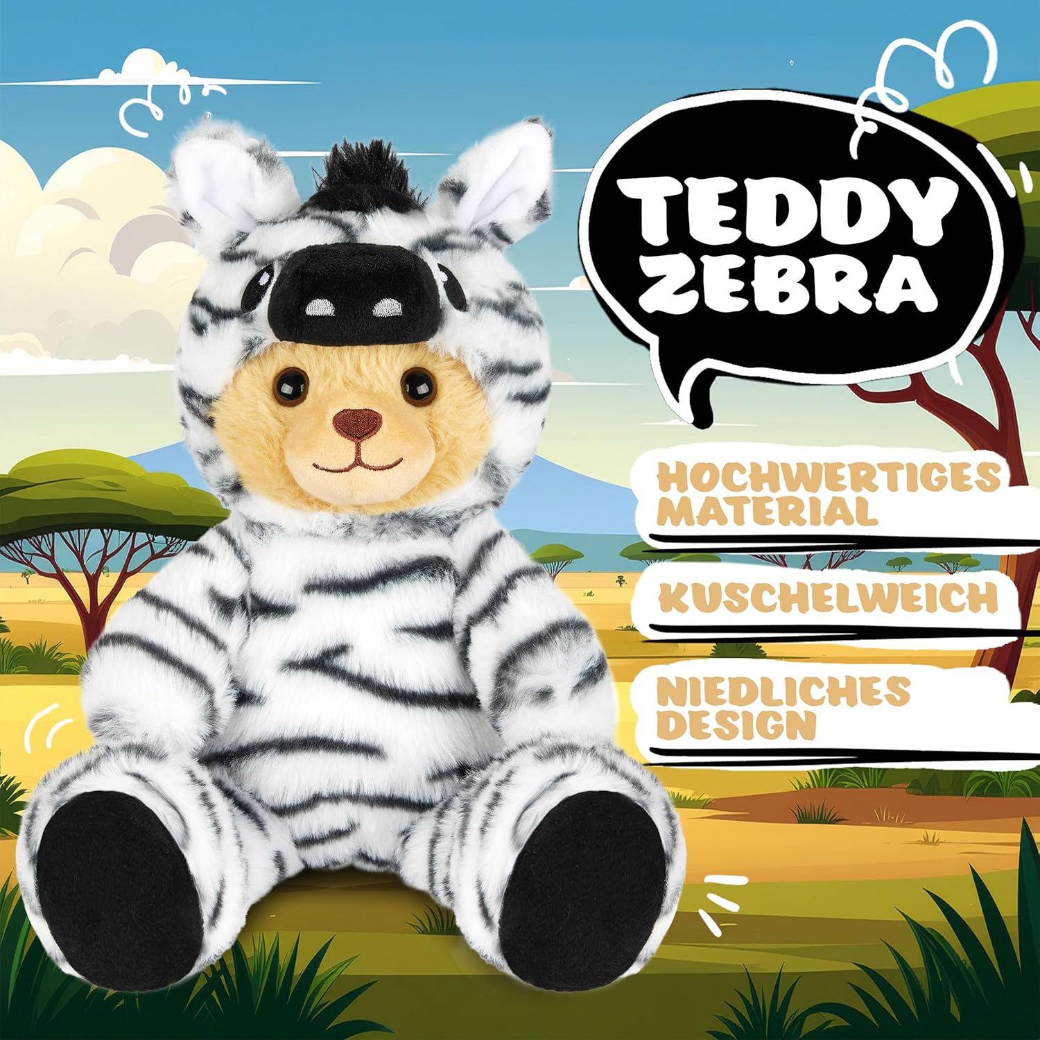 Teddy-Zebra - BRUBIE im Zebrakostüm