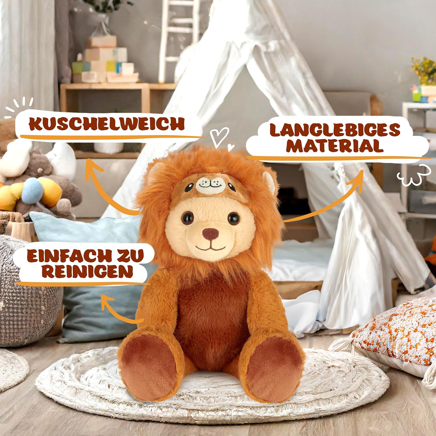 Teddy-Löwe - BRUBIE im Löwenkostüm
