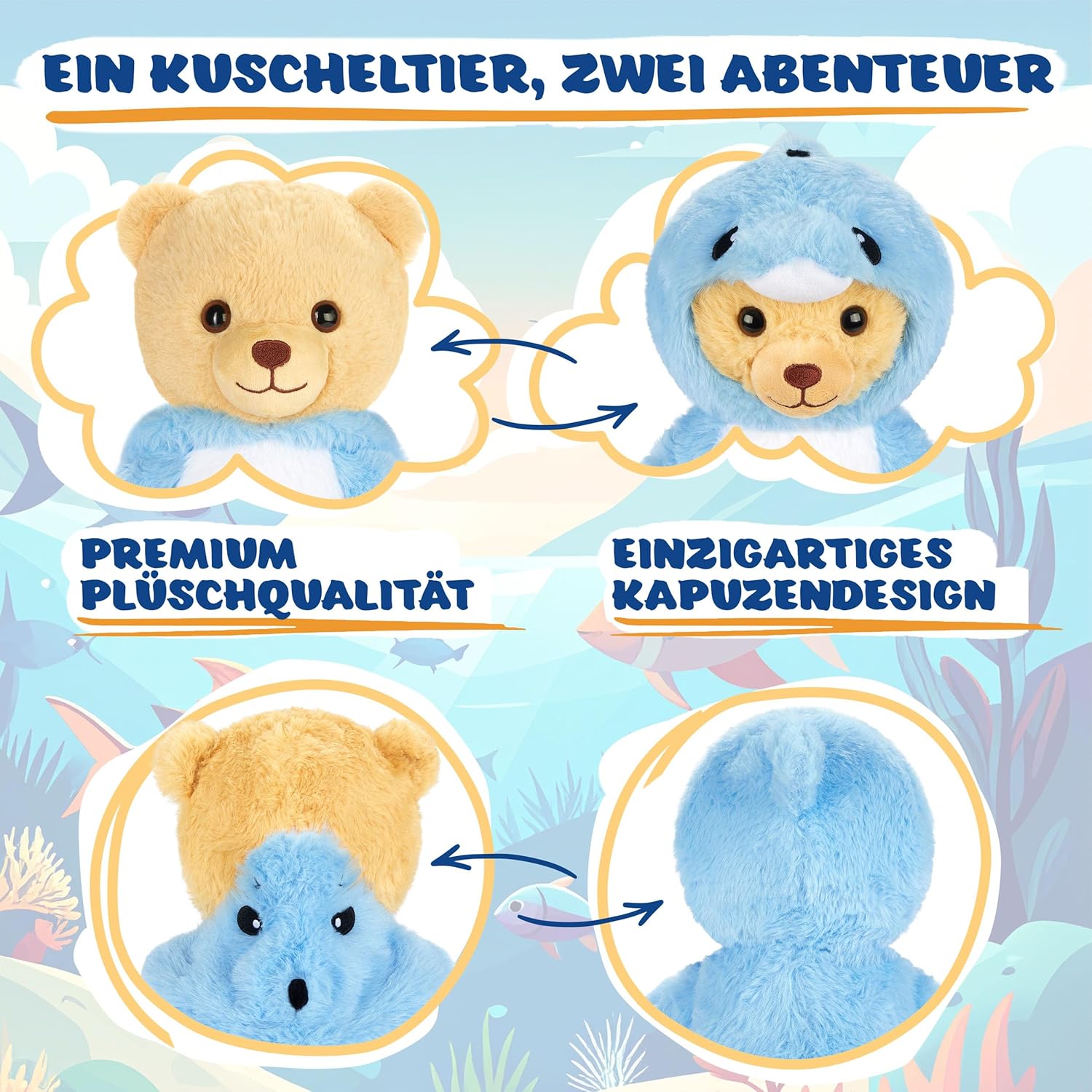 Teddy-Delfin - BRUBIE im Delfinkostüm