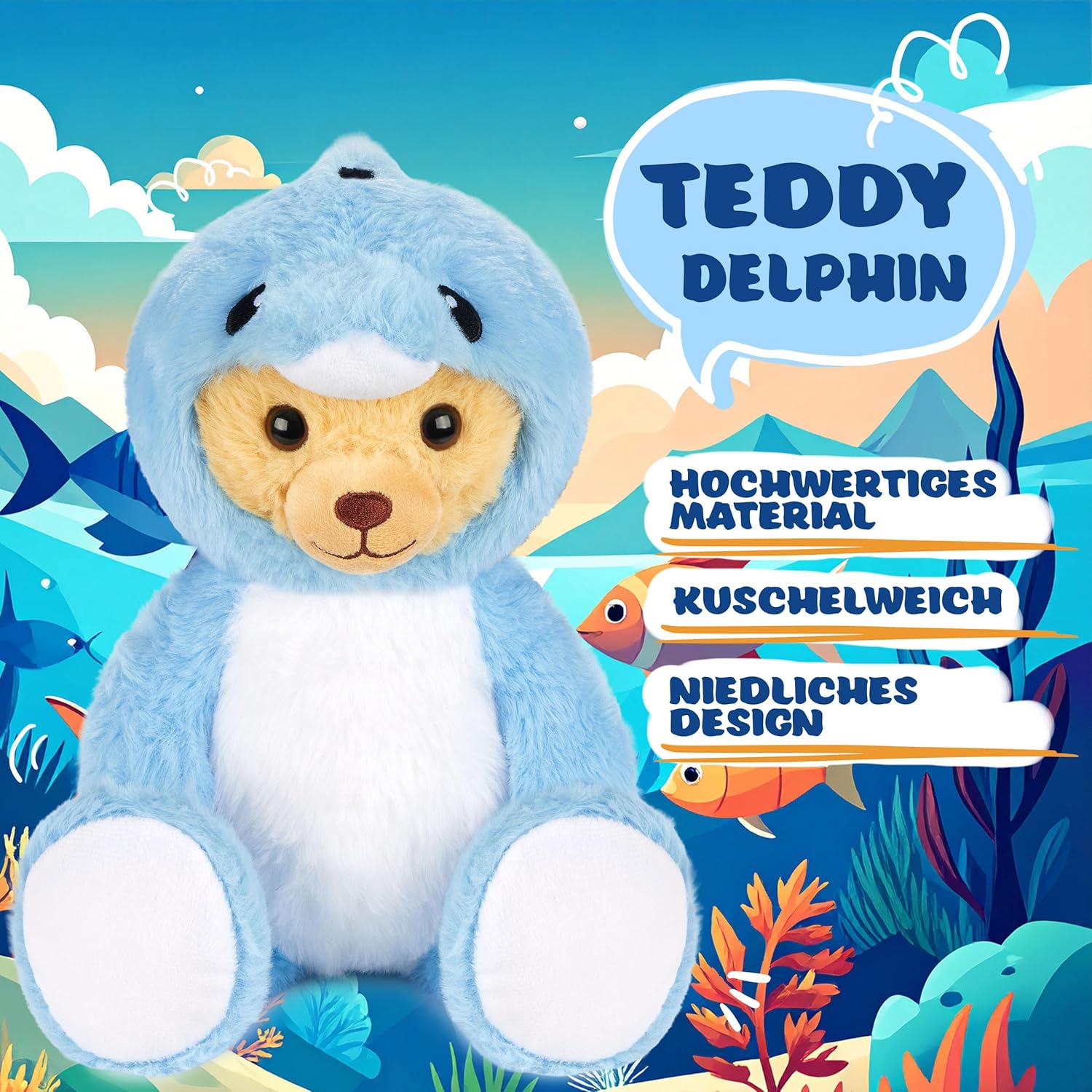 Teddy-Delfin - BRUBIE im Delfinkostüm
