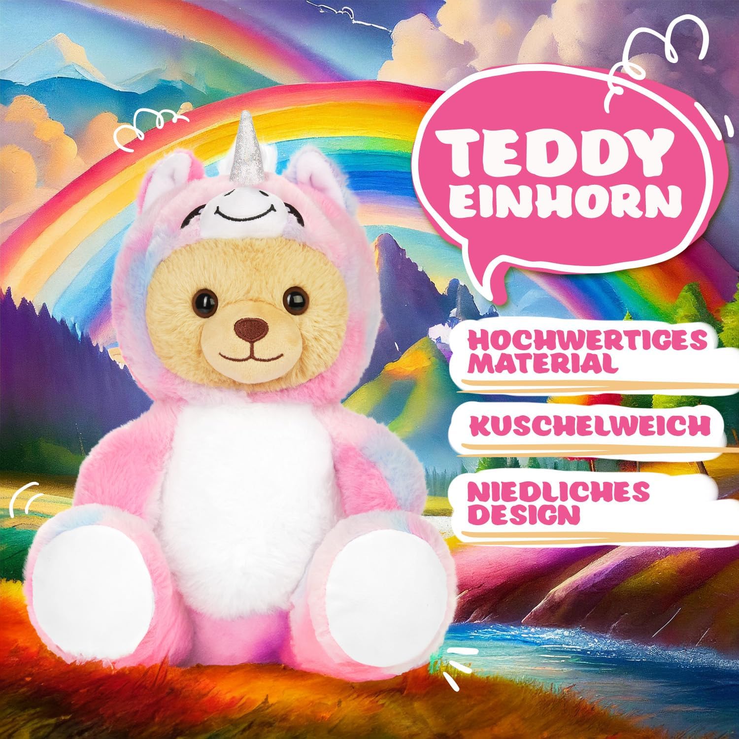 Teddy-Einhorn - BRUBIE im Einhornkostüm