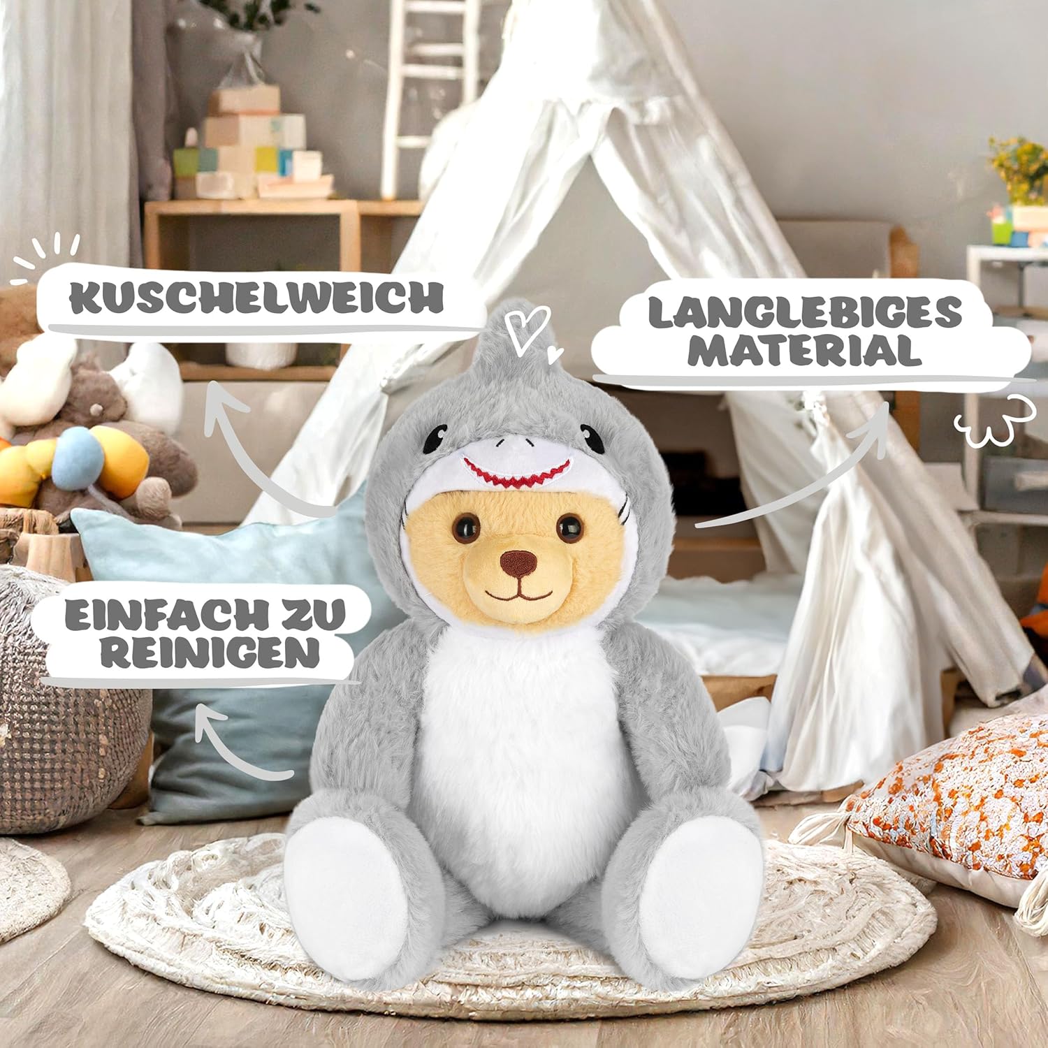Teddy-Hai - BRUBIE im Haikostüm