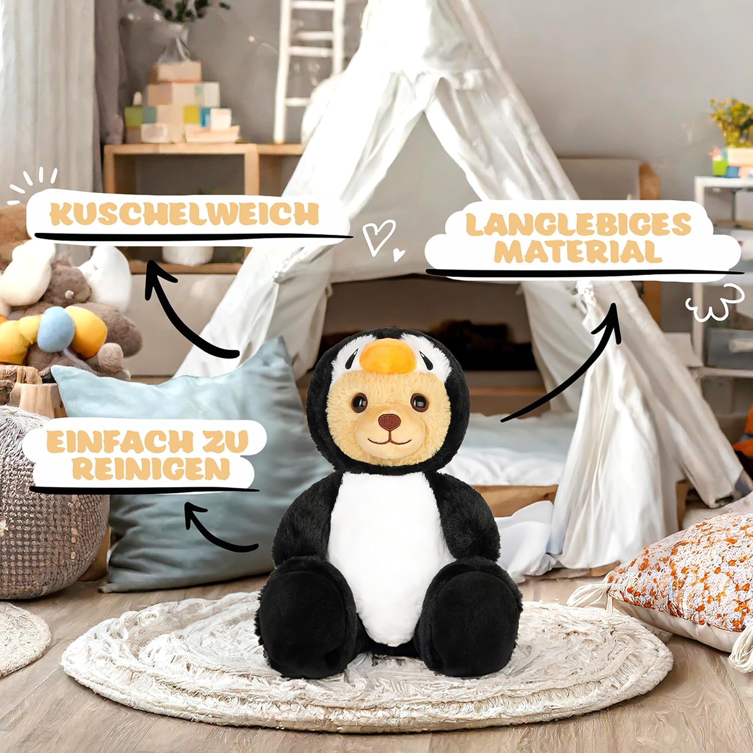 Teddy-Pinguin - BRUBIE im Pinguinkostüm