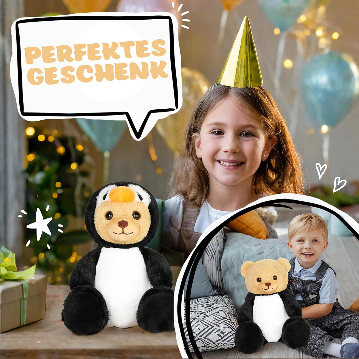 Teddy-Pinguin - BRUBIE im Pinguinkostüm